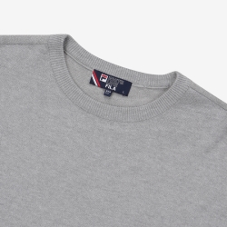 Fila Logo Sweater Férfi T-shirt Szürke | HU-84716